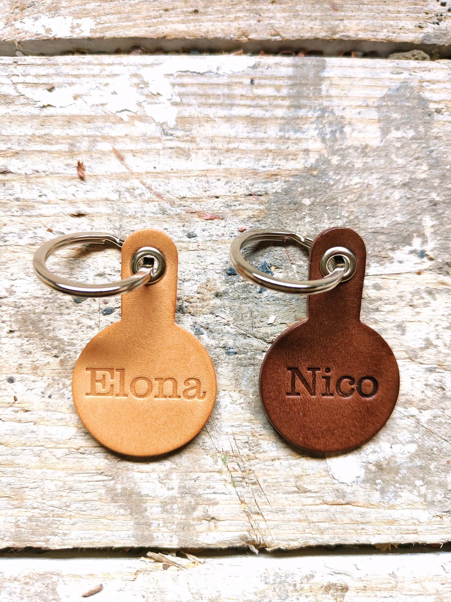 Leren sleutelhanger Mini
