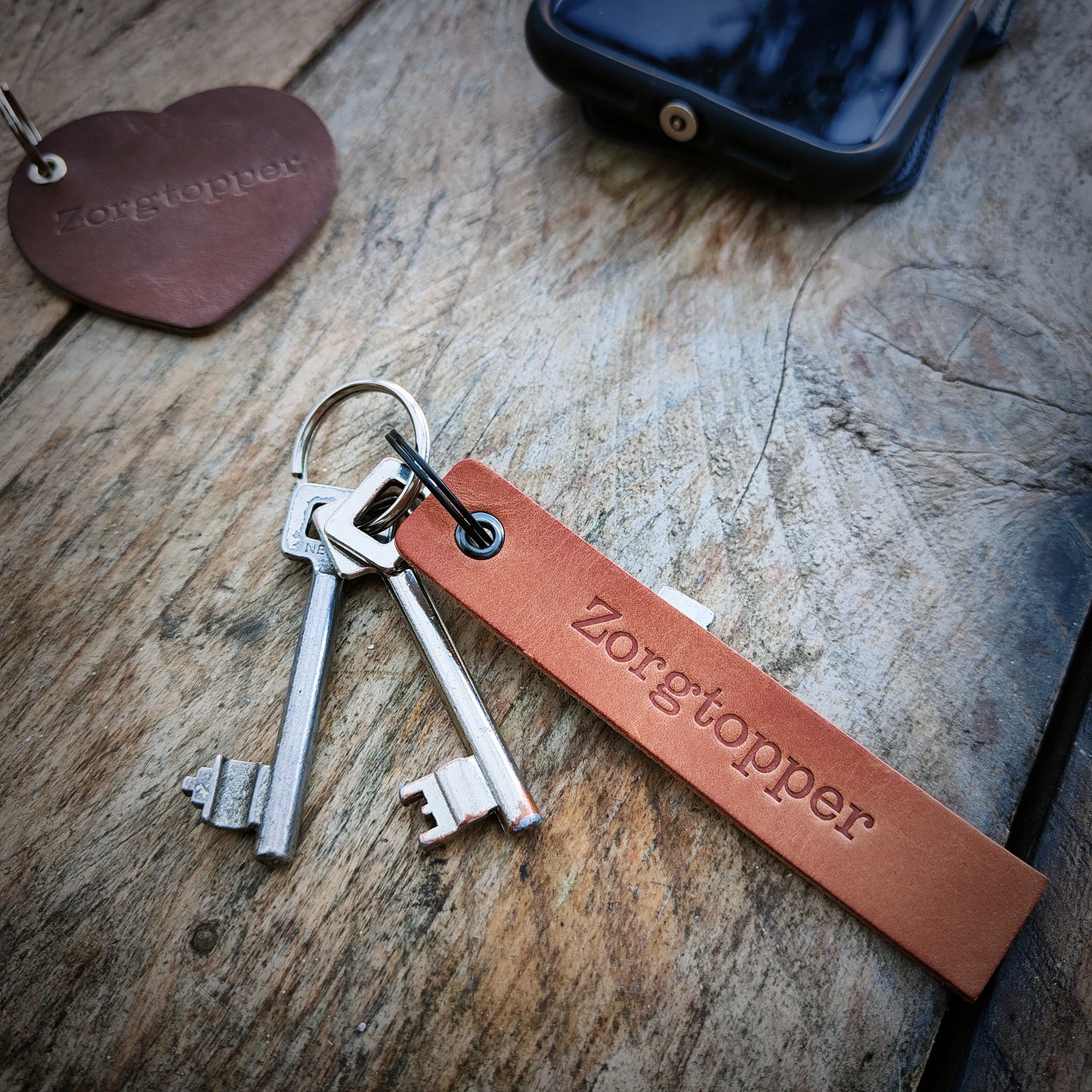 Leren sleutelhanger Basic