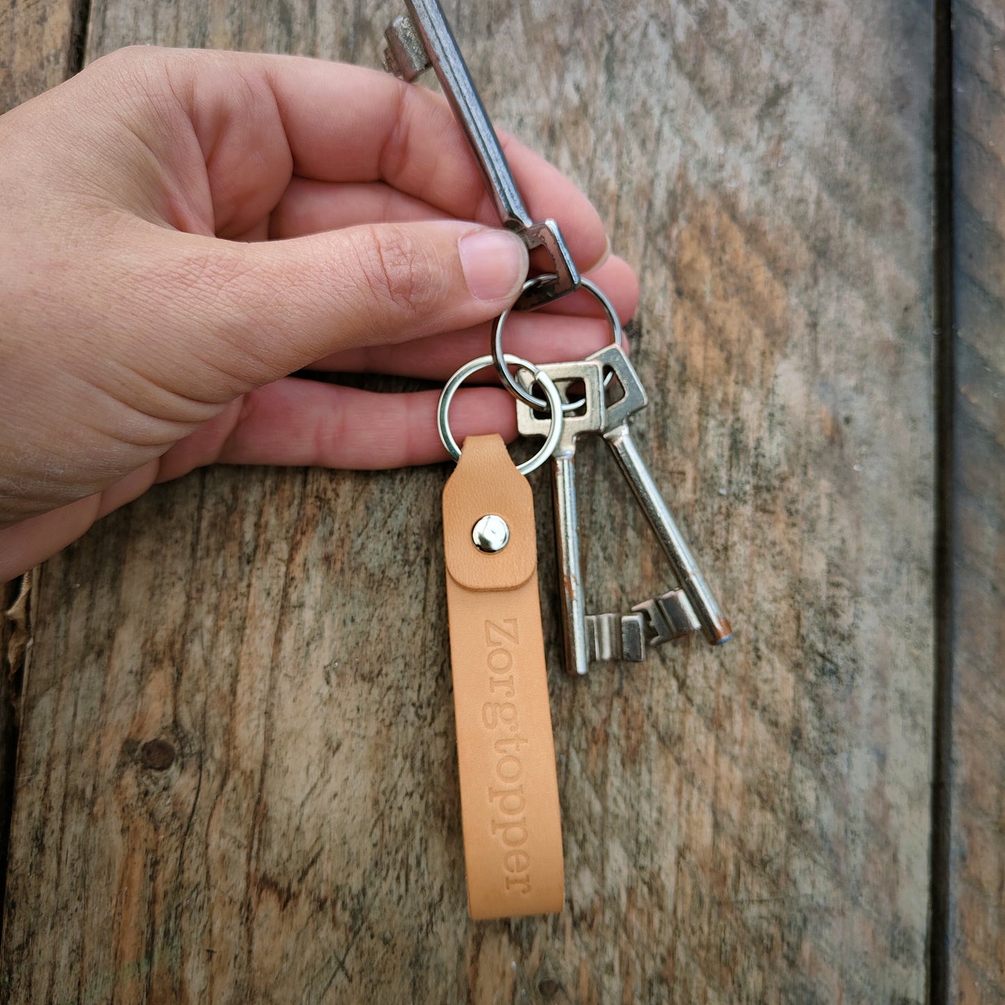 Leren sleutelhanger Elegant