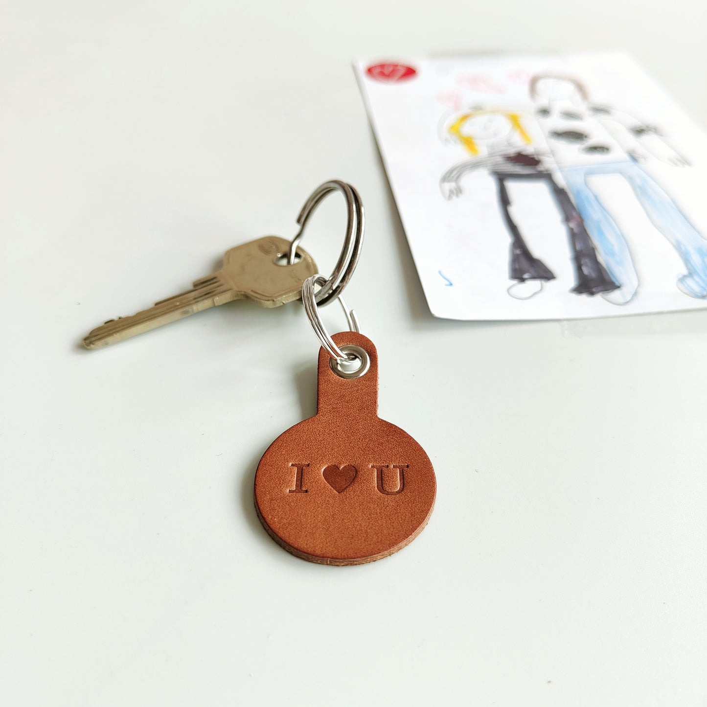Leren sleutelhanger Mini