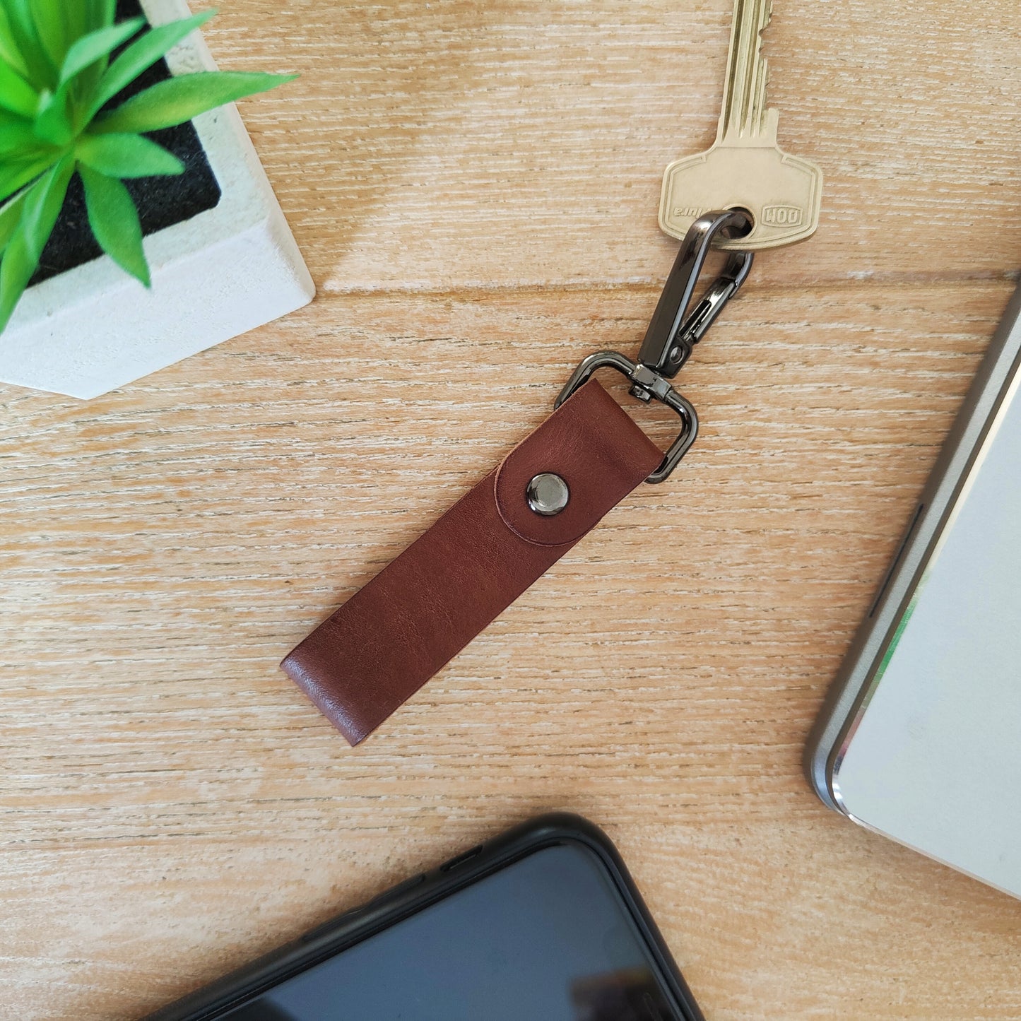 Leren sleutelhanger Robuust