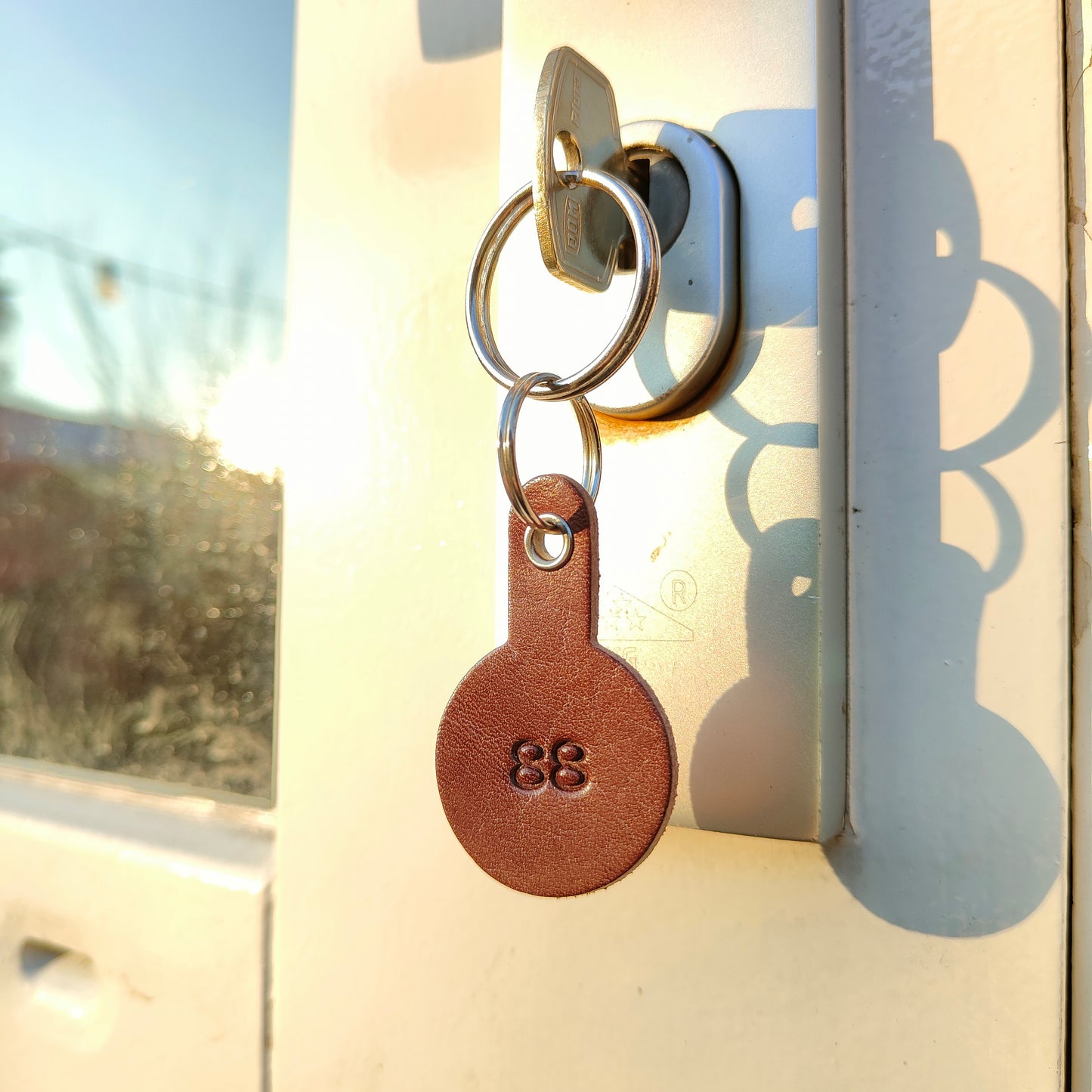 Leren sleutelhanger Mini