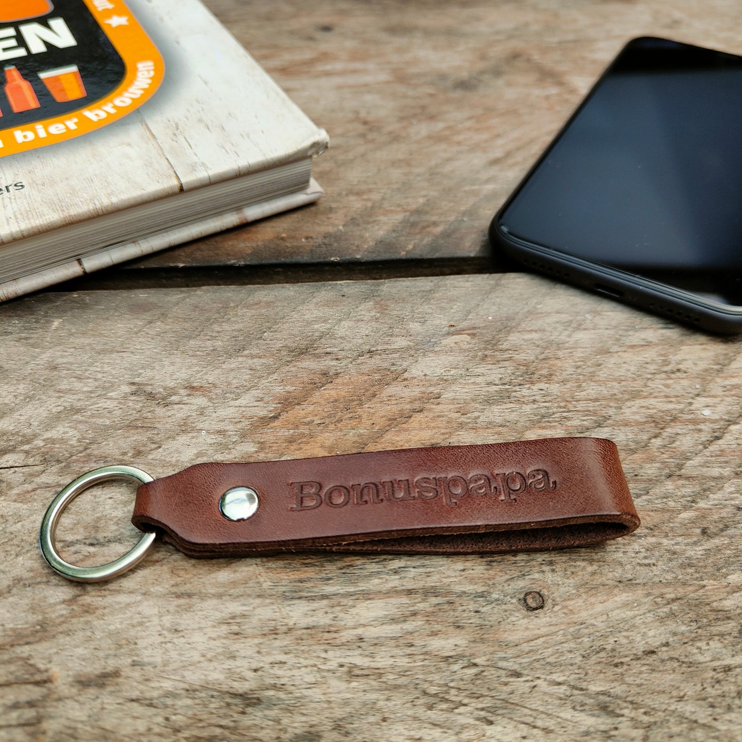 Leren sleutelhanger Elegant