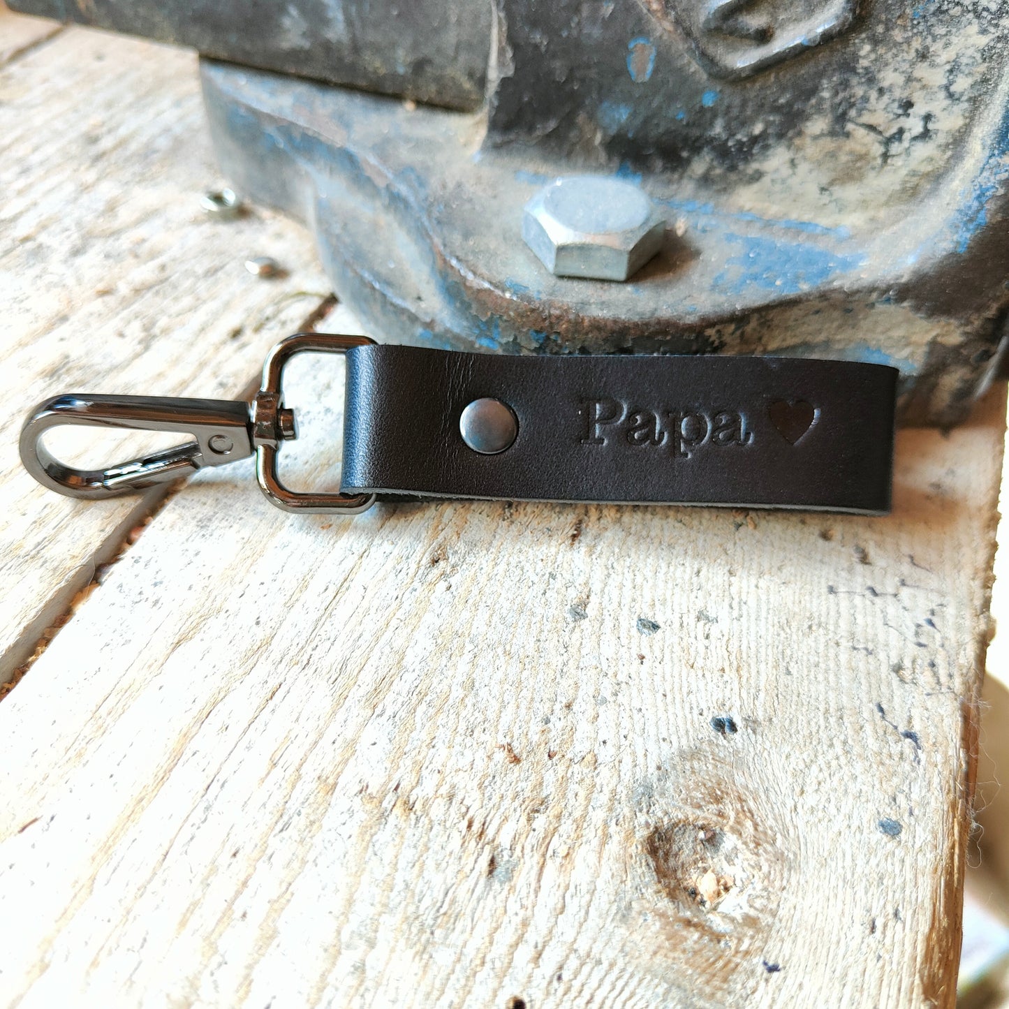 Leren sleutelhanger Robuust