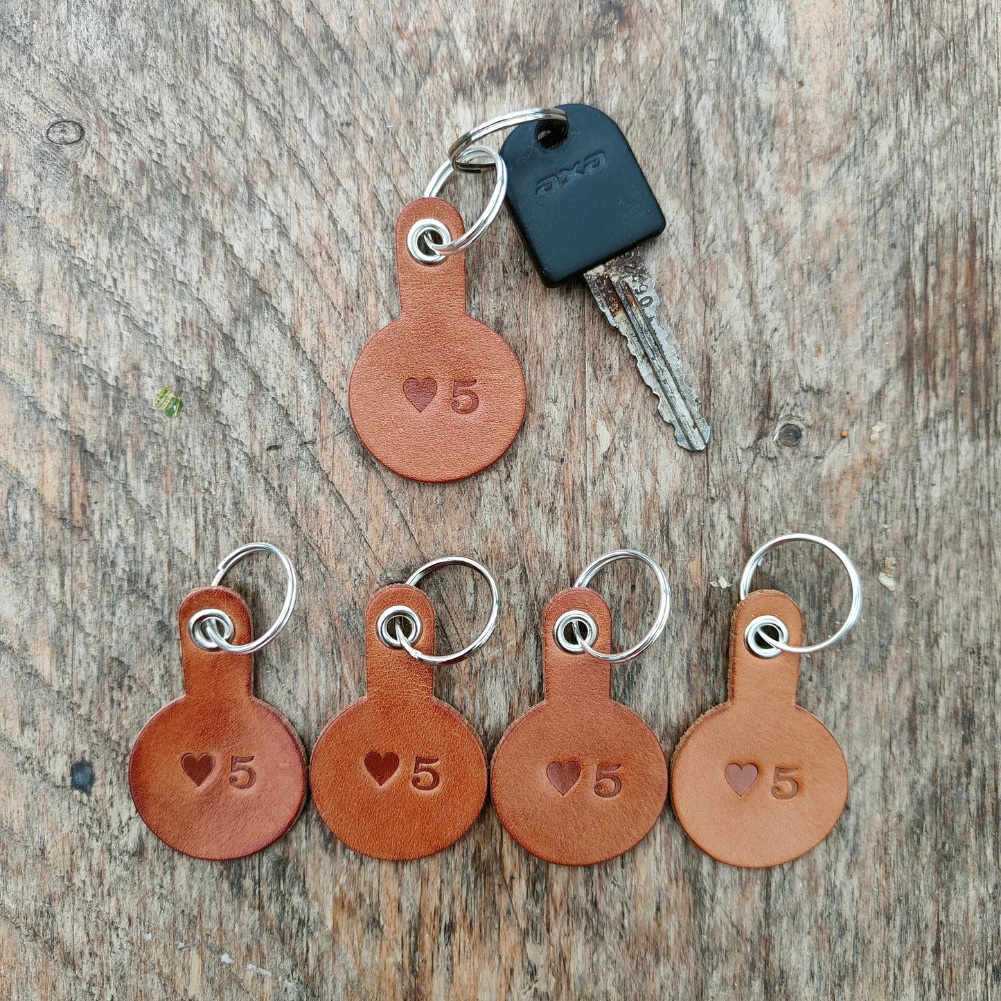 Leren sleutelhanger Mini