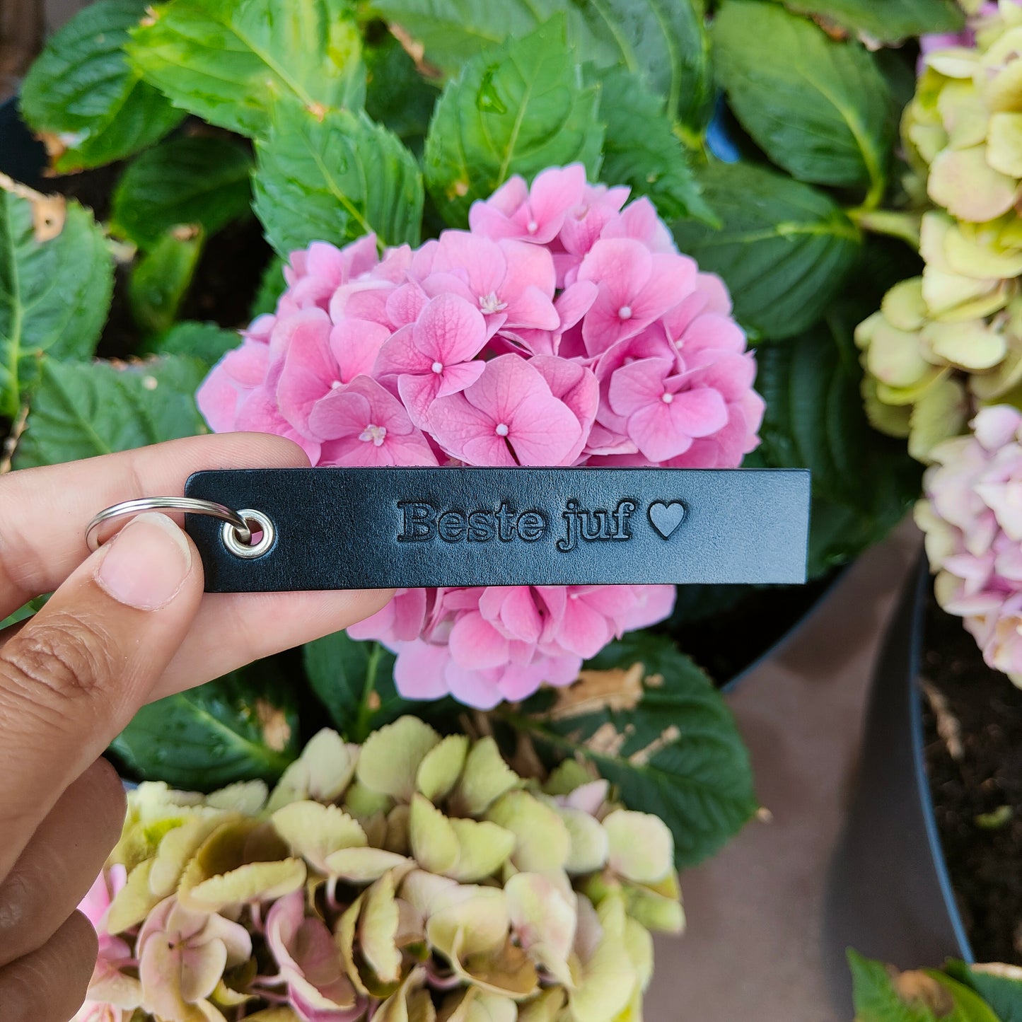 Leren sleutelhanger Basic