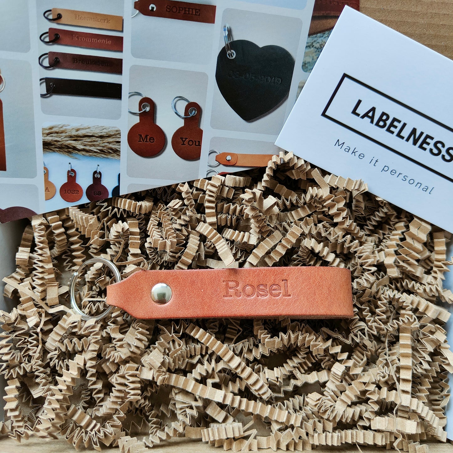 Leren sleutelhanger Elegant