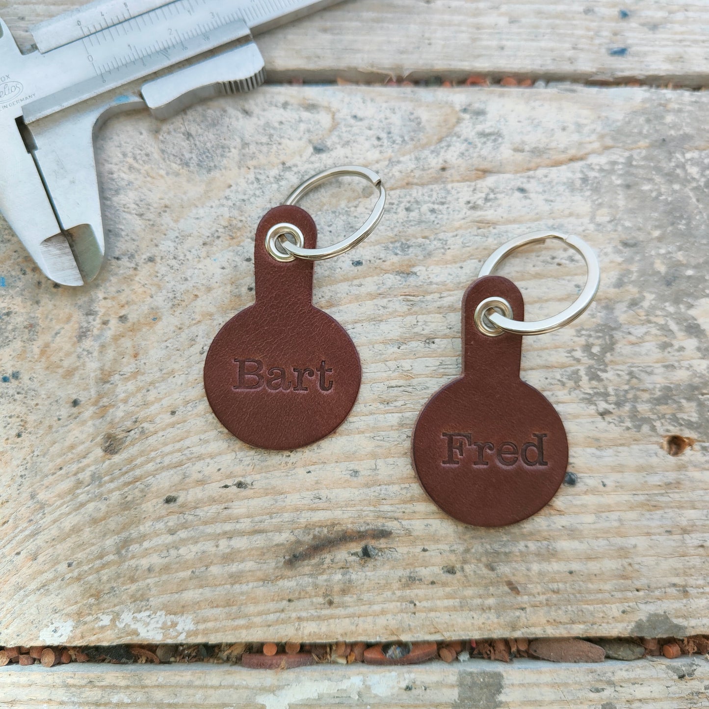 Leren sleutelhanger Mini