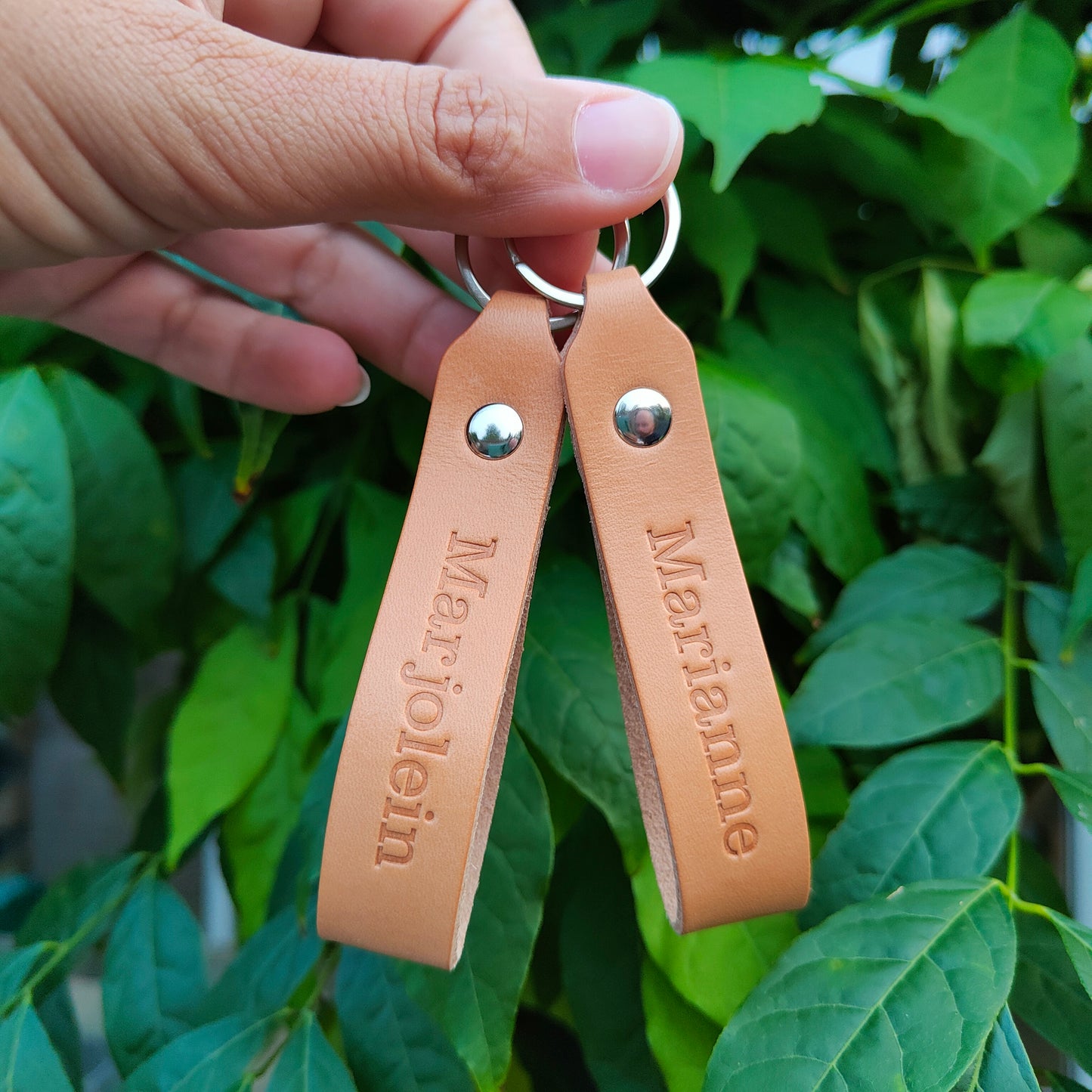 Leren sleutelhanger Elegant