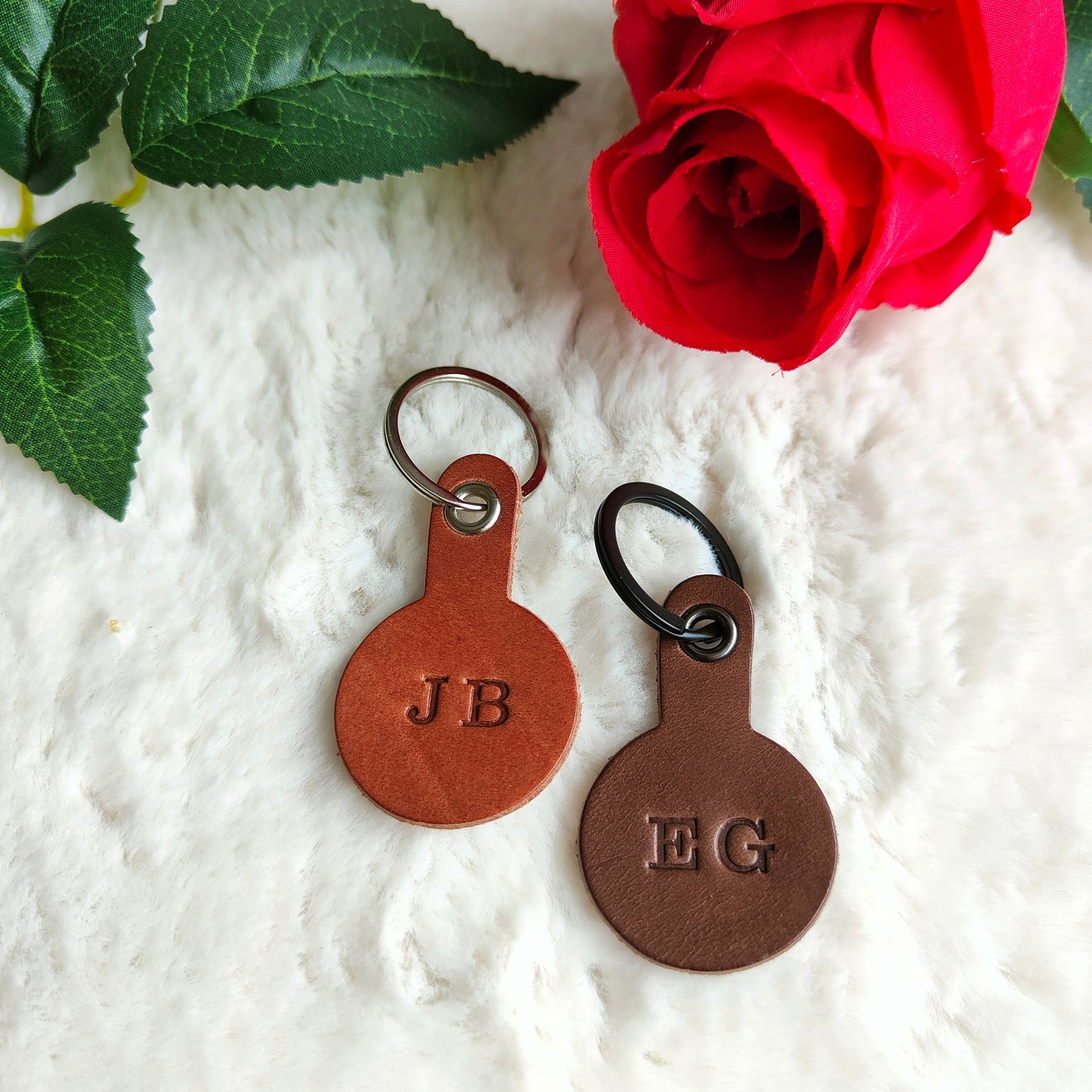 Leren sleutelhanger Mini
