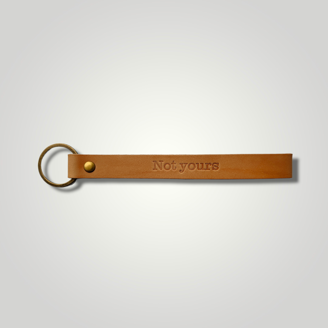 Leren sleutelhanger Deluxe ¨Eigen tekst/ naam¨