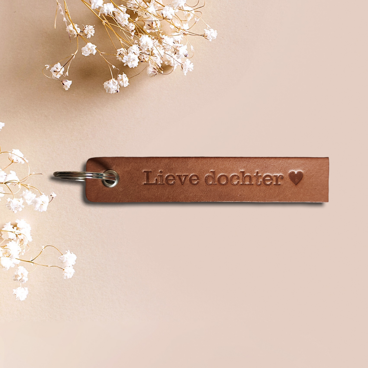 Leren sleutelhanger Basic