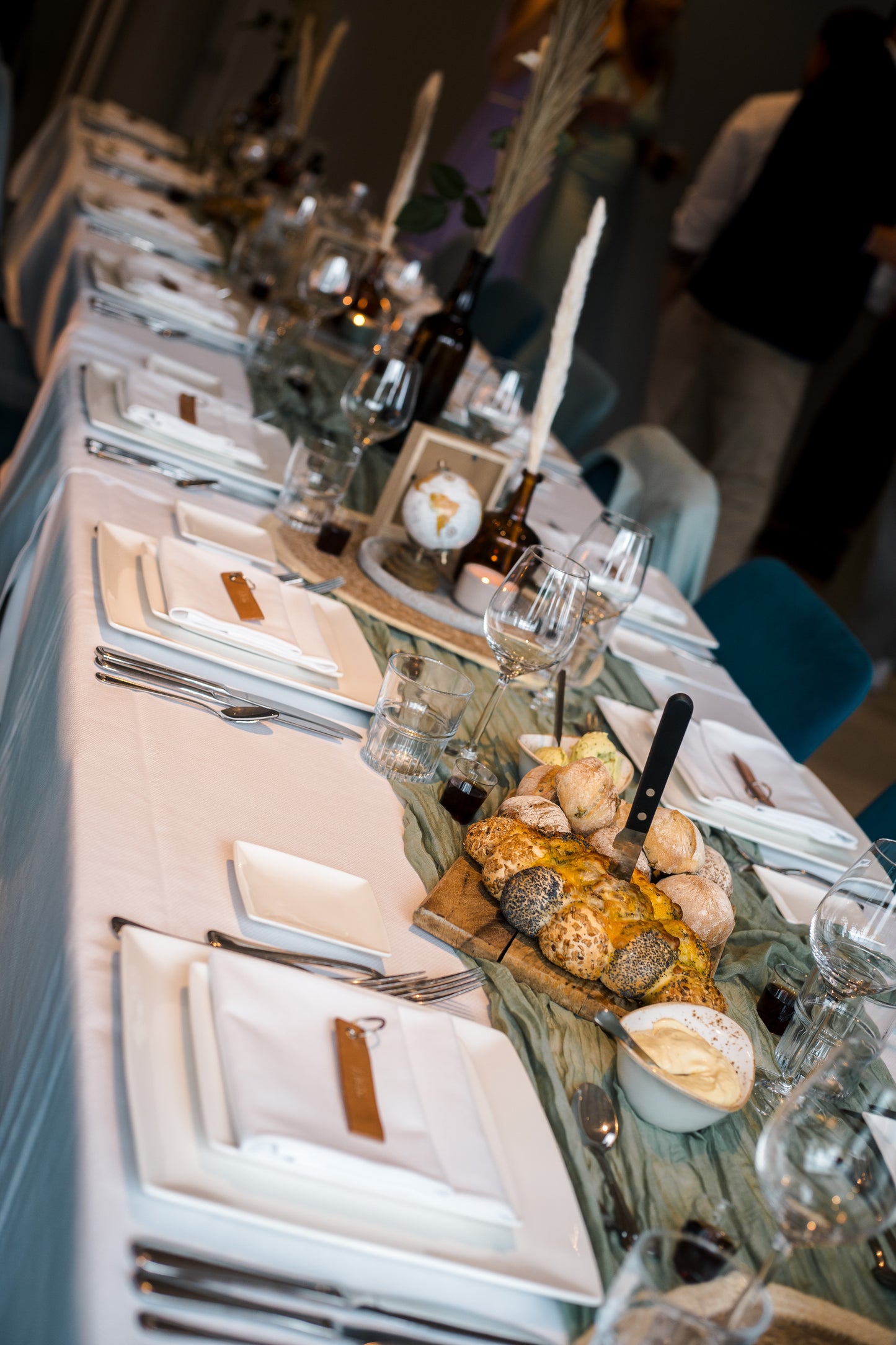 Leren plaatskaart bruiloft & evenementen