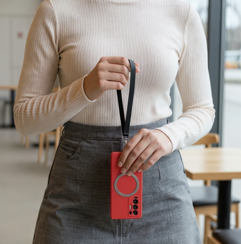 Leren polsbandje telefoon