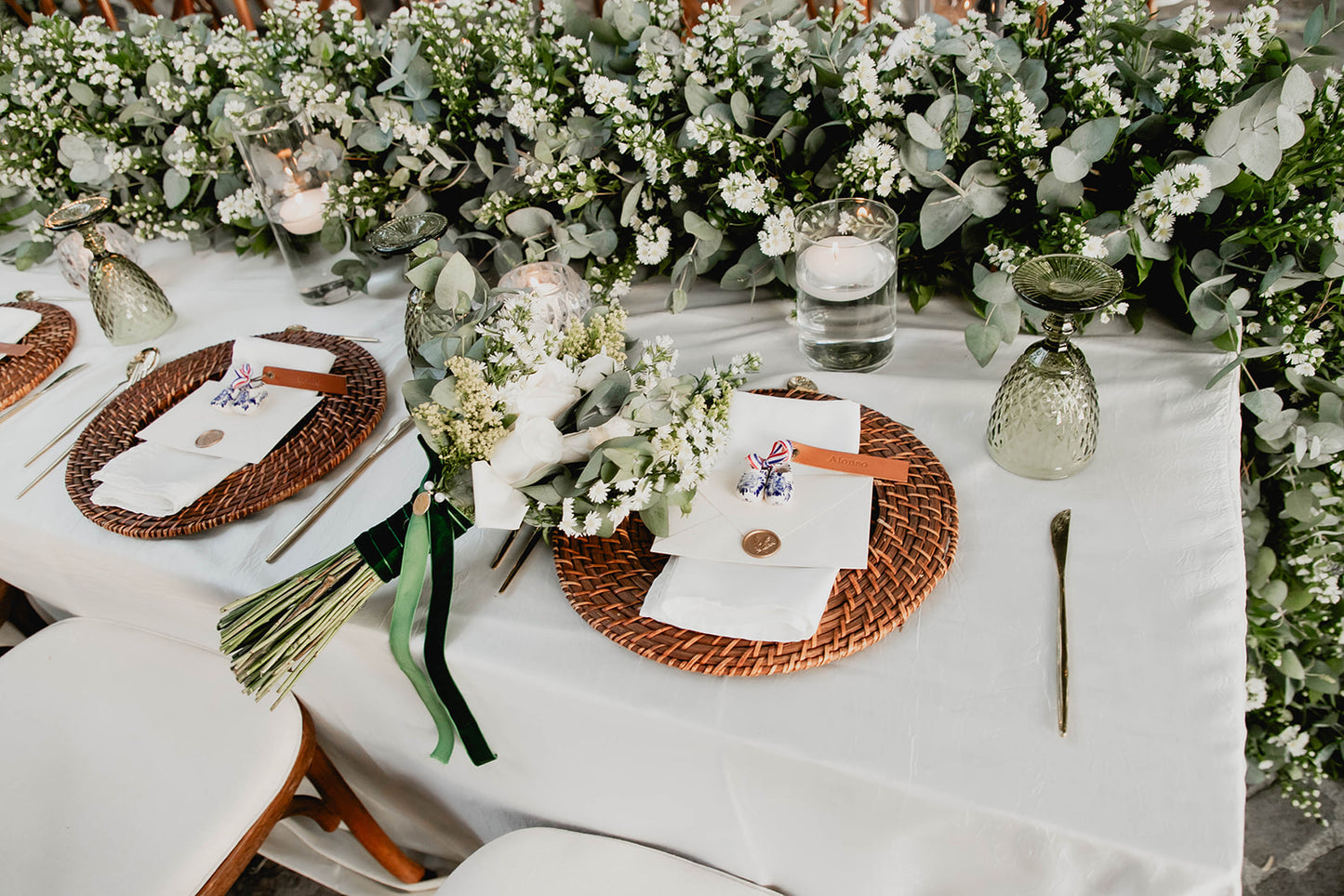 Leren plaatskaart bruiloft & evenementen