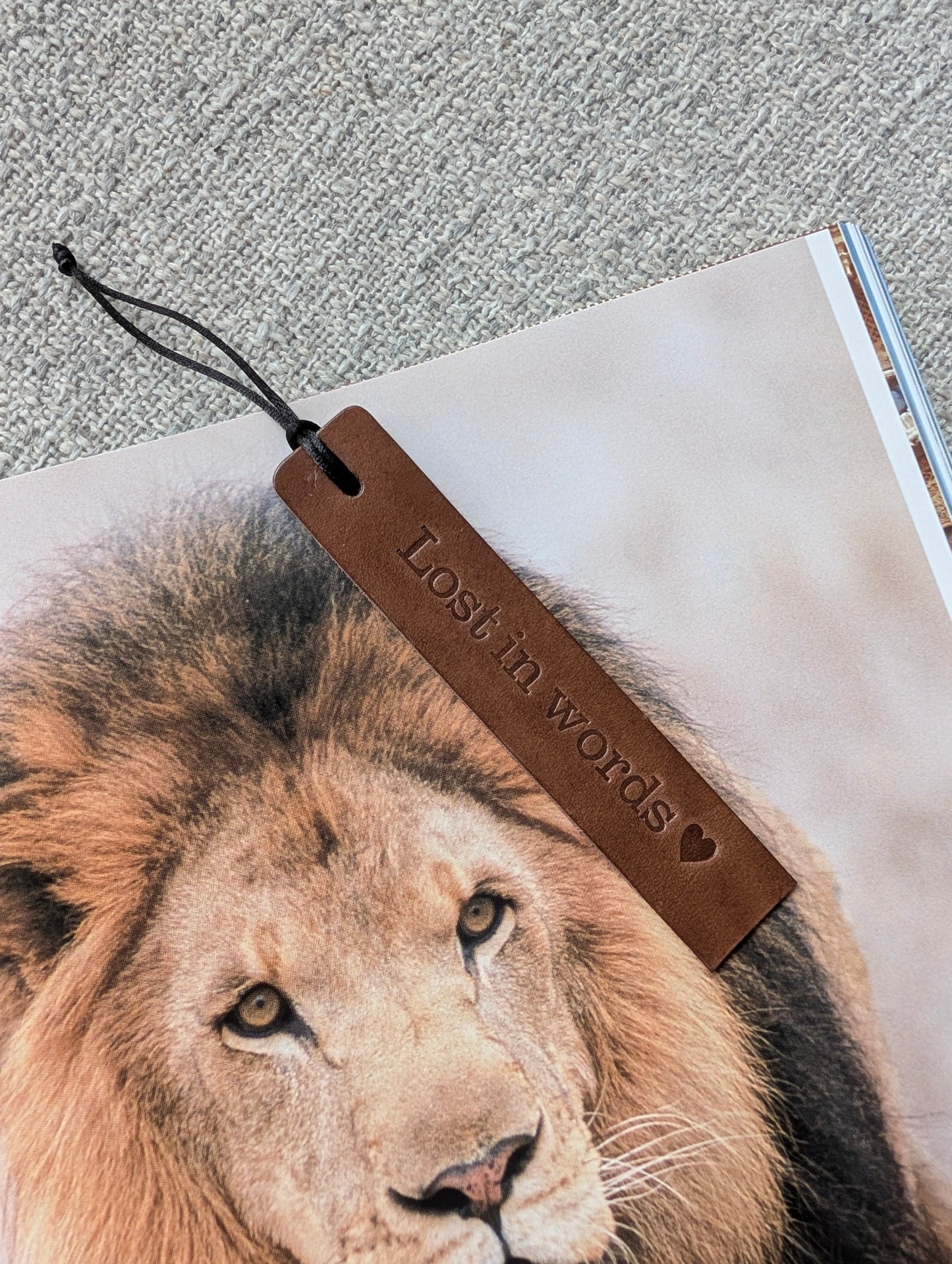 Leren boekenlegger klassiek